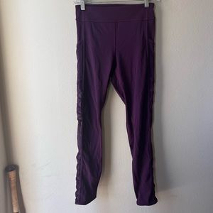 Lululemon high rise purple leggings with pockets